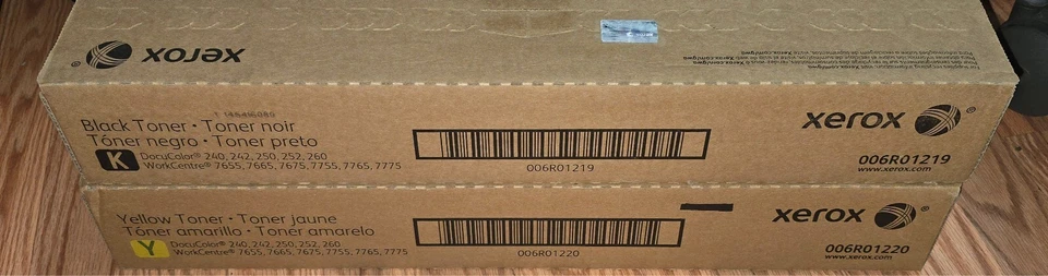 2 XEROX 240 242 250 252 260 BLACK & YELW 006R01219, 006R01221. Deal! - Image 1 of 1