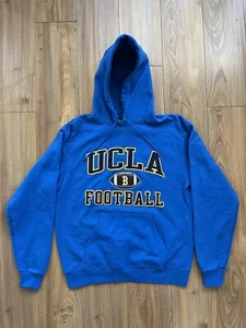 UCLA Bruins Football Hoodie Sweatshirt Blue Men’s Size M Champion Embroidered - Picture 1 of 11