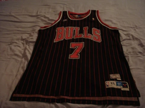 Chicago Bulls Michael Jordan Ben Gordon Black 1997 Anniversary Patch XL Jersey Cover