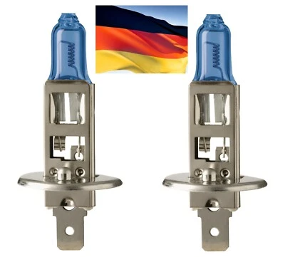 Flosser SilverBlue H1 70W White Two Bulbs Head Light Low Beam Replacement Lamp - Image 1 of 4