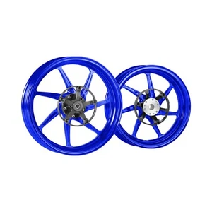 MOS XF07 Forged Aluminum Alloy Wheels for Yamaha XMAX 250 300 2017-2024 Blue - Picture 1 of 11