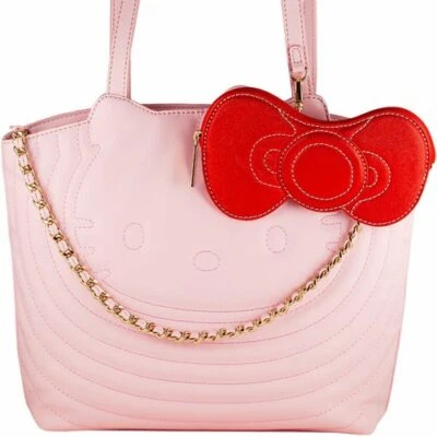Hello Kitty Cartera Bolso de Mano Bolso de Hombro Rosa Rojo Moda Japonesa Dibujos Animados Gato  Foto 1 de 4