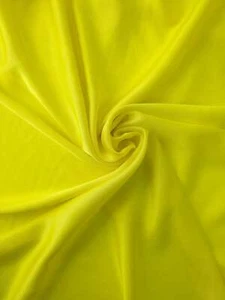 Yellow Poly Satin Fabric - Picture 1 of 4