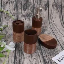 4 Pcs Bathroom Suit Set Unique Portable Bathroom Accessories for Bathroom Home