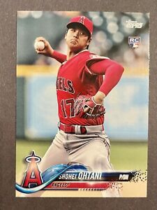 2018 Topps Update Shohei Ohtani PITCHING IN RED JERSEY ROOKIE US1