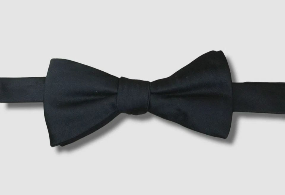 52 美元 Alfani 男式纯色黑色预绑可调领结 — 第 1/1 张图片