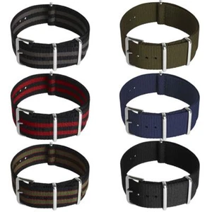 Nylon Armband Montre Watch Band Strap Militär Gurt 18mm 20mm 22mm 24mm - Bild 1 von 19