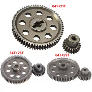 Metal Differential Gear 64T Motor Pinion Cogs Set for HSP 1/10 RC Car Truck Part - Picture 1 of 15