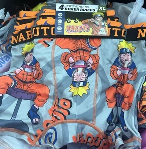Naruto Boys 4pk Athletic Boxer Briefs  Size XL (14-16) NWT - Picture 1 of 3