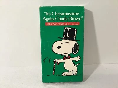 It's Christmas time Again Charlie Brown Peanuts Snoopy Animated VHS Movie Shultz - Image 1 of 3