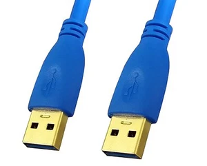 Premium Quality Gold Plated Blue 15ft 15feet USB 3.0 A Male to A Male Cable Cord - Picture 1 of 1