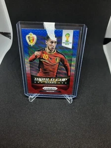 2014 Panini Prizm World Cup Stars Blue & Red Blue Wave Prizms Eden Hazard #3 - Picture 1 of 2
