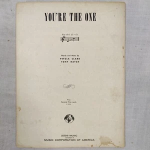 Rare 1965 Vintage Paula Clark You're The Only One Song Piano Music Sheet - Picture 1 of 24