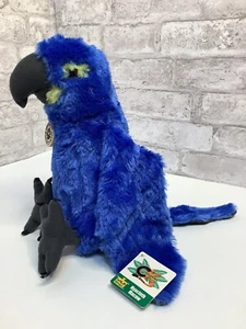Wild Republic Hyacinth Macaw 10” Plush Stuffed Animal Bird Parrot Brand New Tags - Picture 1 of 8