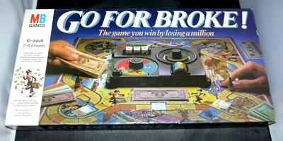 ‘GO FOR BROKE’ Vintage 1985 - WIN by Losing MILLION Board Game MB Games  - Image 1 of 4