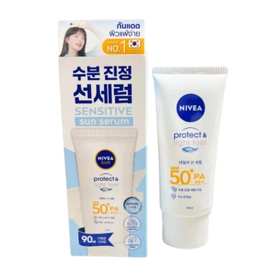 NOVO Nivea Sun Sensitive Protect & Light Feel FPS50+ PA+++ Alta Hidratação x2 - Imagem 1 de 4