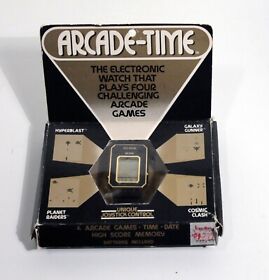GCE Arcade-Time Video Game Watch - Vintage —w/ OEM Box & Orig Docs - Works Great