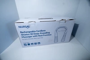 NURSAL Rechargable Cordless Shiatsu 3d Deep-Kneading Massager with Heat Function - Picture 1 of 5