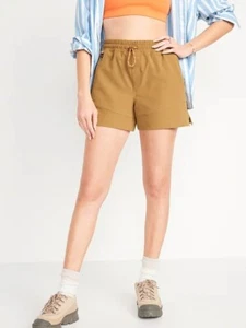 NEW Old Navy Womens StretchTech High Rise Active Shorts Gold XXL NWT - Picture 1 of 5