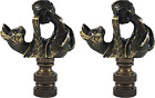 Playful Cat Finial for Lamp Shade, F-5077AB-2, Antique Brass - Pack of 2