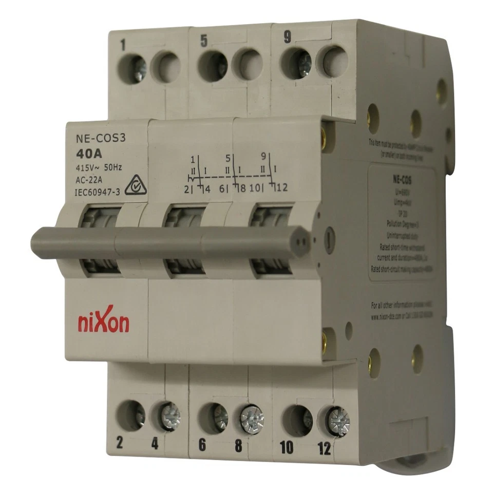 Change over Switch - 3 Pole - 40AMP - image 1 of 2