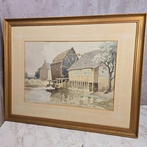 Original Watercolour Painting, Joseph Milner 1888-1969. The Old Mill, Tangletree - Picture 1 of 24