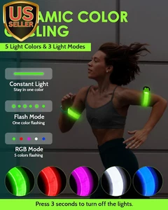 Rechargeable LED Armband 2-Pack, High Visibility Reflective Running Gear for ... - Picture 1 of 1