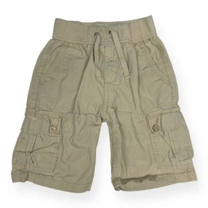 Lucky Brand Pull On Cargo Shorts Kids Boys 6 Khaki Beige Side Pockets - Picture 1 of 9