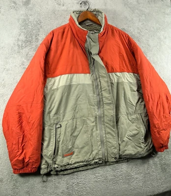 CABELAS Hombres Puffer Bombardero Chaquetas Sherpa Forradas XL Naranja Marrón Invierno Abrigo Foto 1 de 4