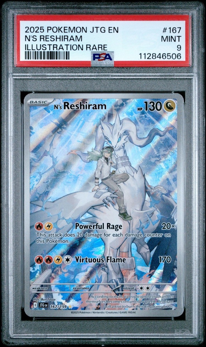 Reshiram Pokémon TCG Professional Sports Authenticator (PSA