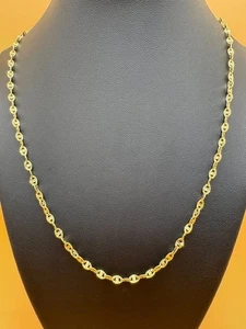 FANCY LINK 14KT YELLOW GOLD NEACKLACE - Picture 1 of 5