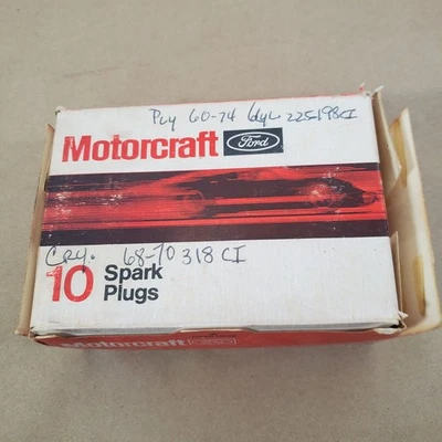 Motorcraft AG52 Spark Plugs – Box of 10 – New Old Stock – Vintage Ford Tune-Up - Image 1 of 4