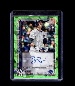 2025 Topps Cromo Zaffiro Ben Riso Verde Rifrattore Auto /99 RC - Foto 1 di 2