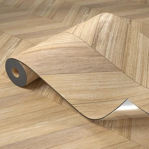 Peel and Stick Herringbone Vinyl Flooring Roll 23"x 393"/64 Sq.Ft, Self Adhes... - Picture 1 of 6
