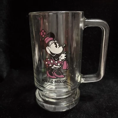 Taza de vaso Minnie Mouse vintage años 70 con asa Foto 1 de 4