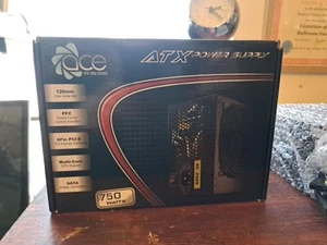 Ace PSU 750W Power Supply Unit ATX - 24-Pin, 12V, Reliable PC Power Untested - Afbeelding 1 van 7