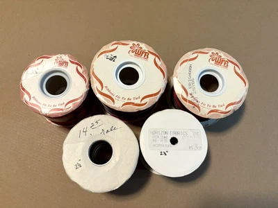 LOT OF 5 VTG PLAID/TARTAN XMAS RIBBONS, ALL 2.5" WIDE, VARIOUS LENGTHS- PLS READ - Image 1 of 4