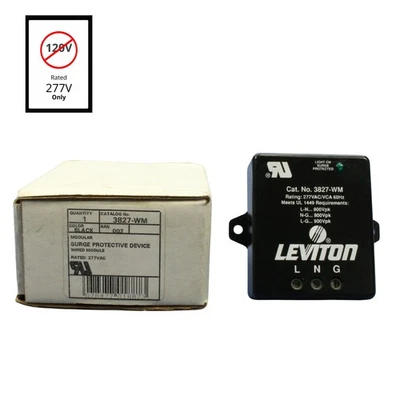 Leviton Equipment Cabinet MOV Surge Protector w/ Terminal Block 277VAC 3827-WM - Image 1 of 4