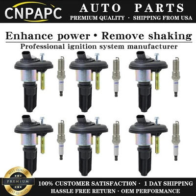 Bobinas de encendido y bujías OEM de 6 piezas para Chevrolet Trailblazer EXT 4,2 L UF303 Foto 1 de 4