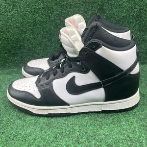 Women's Nike Dunk High Panda Basketball Athletic High Top Shoes Sz 8 DD1869-103 - Picture 1 of 14