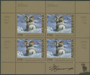 1996 CANADA-ALBERTA CONSERVATION FUND, SHEEP, M.S. ARTIST SIGNED, VD.#AWF1c - Picture 1 of 2