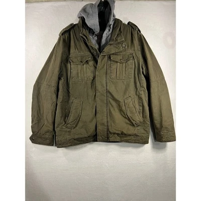 Levi Strauss Co мужской оливковый шерпа с подкладкой с капюшоном общего назначения куртка размер L - Изображение 1 из 4