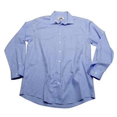 Camisa Joseph Abboud Para Hombre 17 1/2 36/37 Alta Azul Sin Arrugas Algodón Egipcio Foto 1 de 4