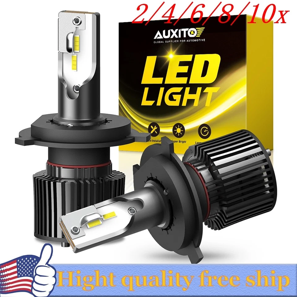 2/4X AUXITO H4 9003 White 4000LM Kit LED Headlight Bulb HighLow Beam Fog Lamp - Image 1 of 1