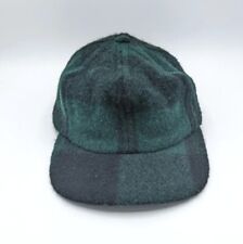 Vintage Woolrich Buffalo Plaid Baseball Cap Hat Wool S/M Elastic Band Green