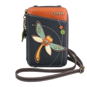 Borsa a tracolla Chala Dragonfly portafoglio ecopelle (Navy) nuova con etichetta - Foto 1 di 5