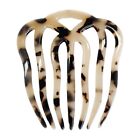 French Twist Hair Side Comb Hollow Out Wavy 7 Teeth Acetate Tortoise Hairpin