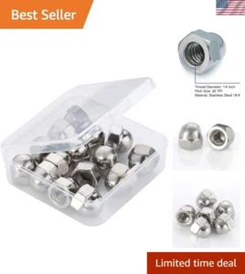 1/4-20 Acorn Cap Nuts, 304 Stainless Steel 18-8, Bright Finish, 50 PCS - Picture 1 of 5