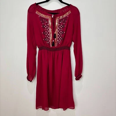 Vestido Altuzarra X Target Rojo Bordado 2 Gasa Romántico Festival Pradera Foto 1 de 4