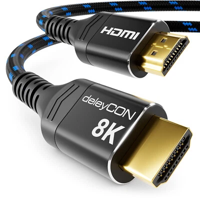 1,5m 8K HDMI 2.1 Kabel UHD 2160p 8K@60Hz 4K@120Hz HDR ARC CEC Dolby DTS Ethernet - Bild 1 von 4